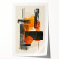 Abstract minimalist wall art print showcasing soft pastel colors and geometric shapes, rolled and ready for display, emphasizing modern decor aesthetics.