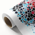 Geometric Abstract Wall Art – Red, Pink & Blue Circle Canvas