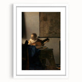 Baroque Woman Playing Lute Wall Art – Timeless Musical Grace