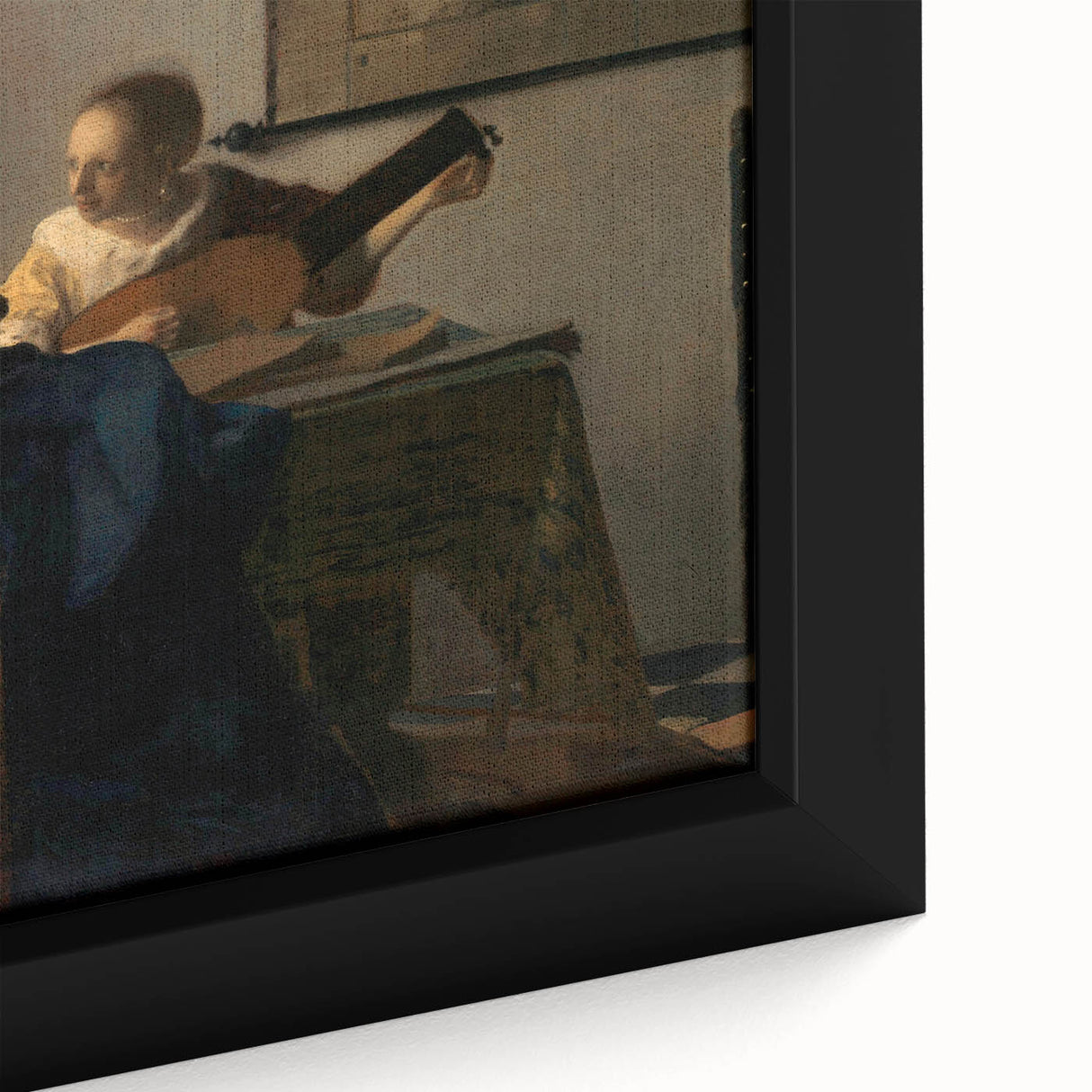 Baroque Woman Playing Lute Wall Art – Timeless Musical Grace