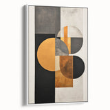 Elegant Dining Room Art Prints - Geometric Black & Gold Design