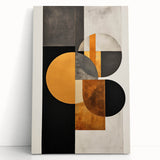 Elegant Dining Room Art Prints - Geometric Black & Gold Design