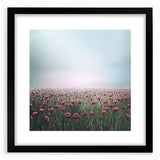 Abstract floral frame design featuring a black mat, showcasing vibrant colors and intricate patterns, perfect for enhancing home décor or gallery walls.