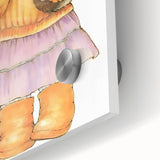 Vintage Girl and Bunny Wall Art - Nursery and Kids Room Print