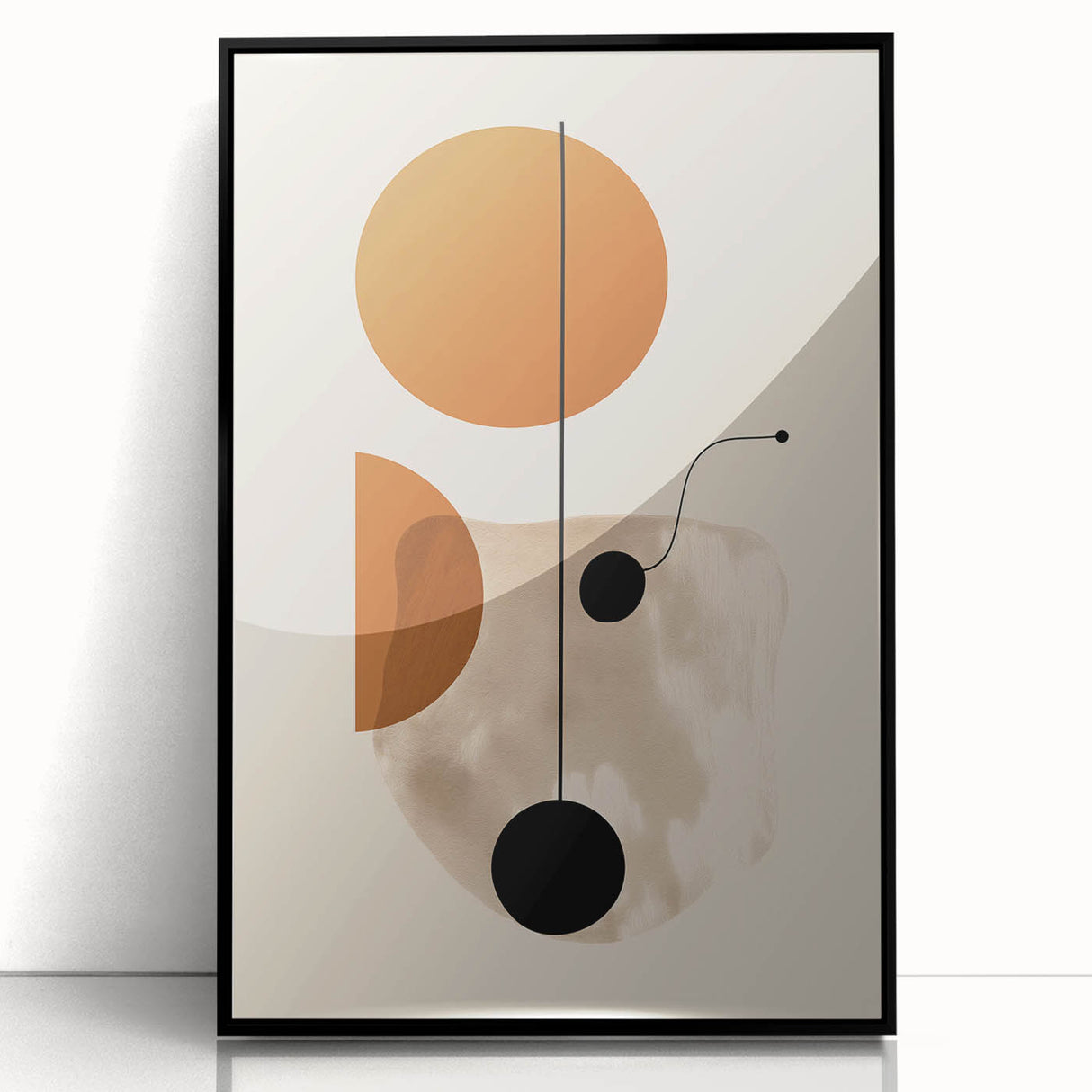 Abstract Dining Room Wall Art - Modern Framed Geometric Prints