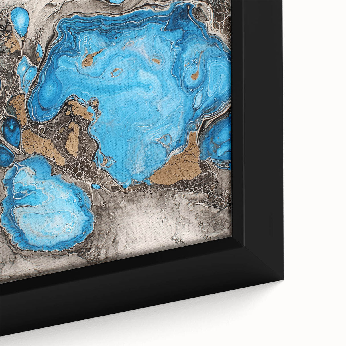 Abstract Blue & Brown Office Wall Art - Modern Corporate Decor