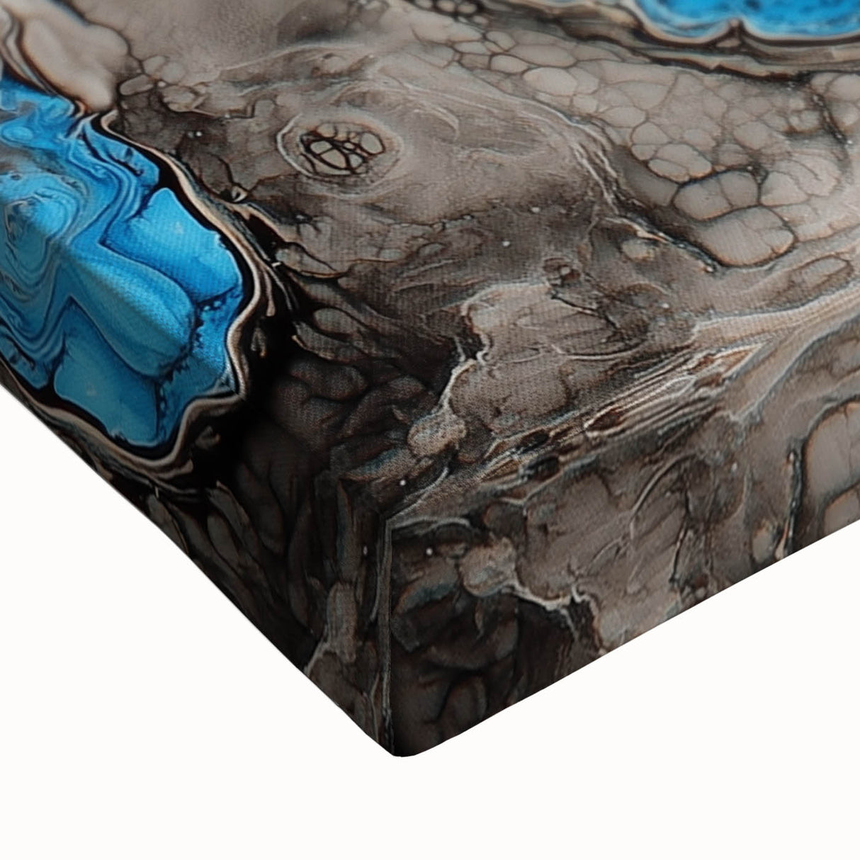 Abstract Blue & Brown Office Wall Art - Modern Corporate Decor