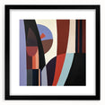 Abstract geometric black frame with a matte finish, showcasing a modern design suitable for contemporary decor, enhancing any room with elegance.