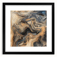 Abstract black splatter frame with a mat, showcasing a contemporary art design suitable for modern decor, enhancing spaces with its minimalist elegance.