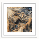 Abstract splatter art frame with a white mat, showcasing vibrant colors and dynamic patterns, perfect for modern home decor or artistic display.