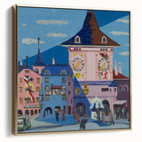Expressionist Urban Scene – Vibrant Bern with Belltower Wall Art