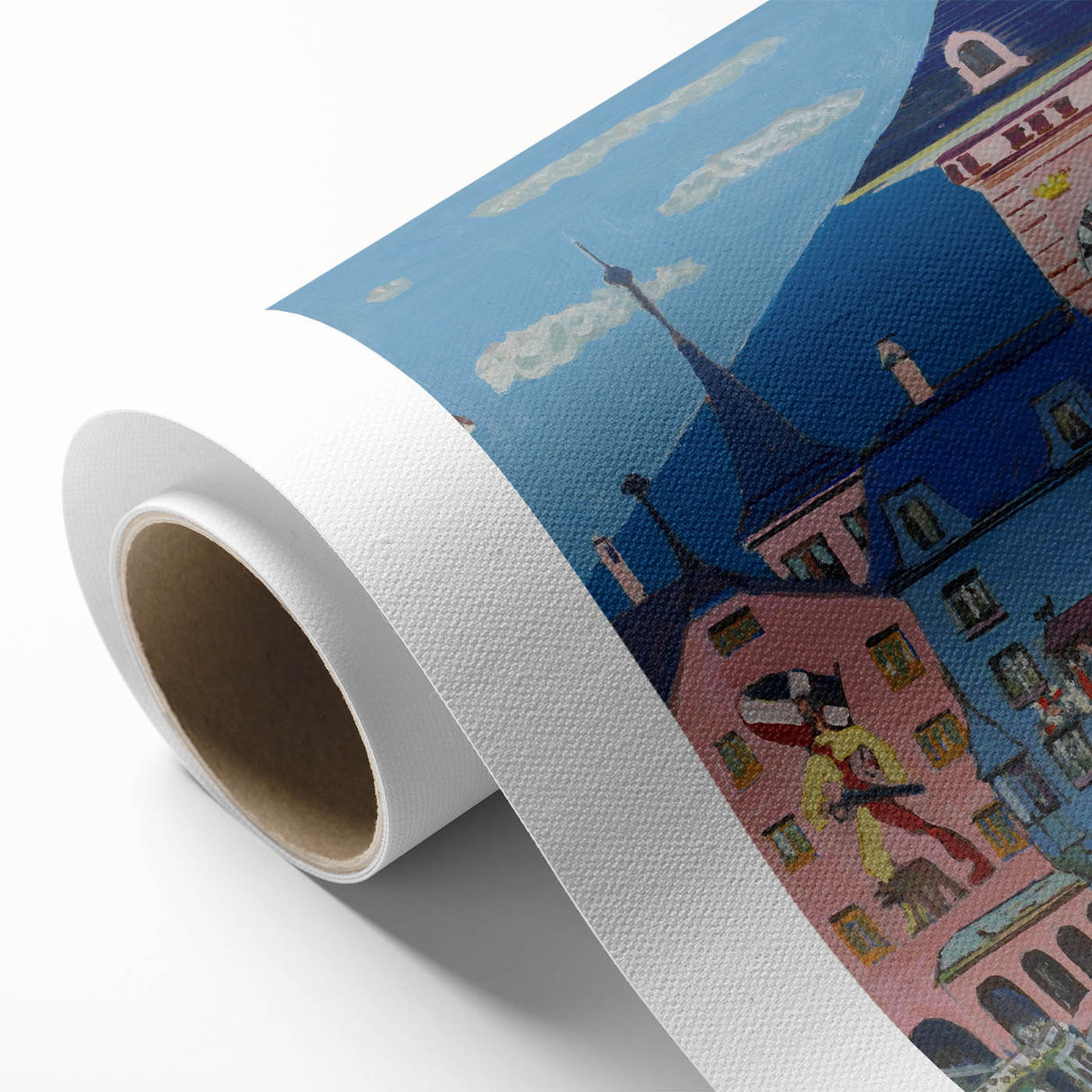 Expressionist Urban Scene – Vibrant Bern with Belltower Wall Art