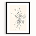 Extra large abstract art print featuring vibrant, colorful textures on a framed black mat, ideal for living room decor.