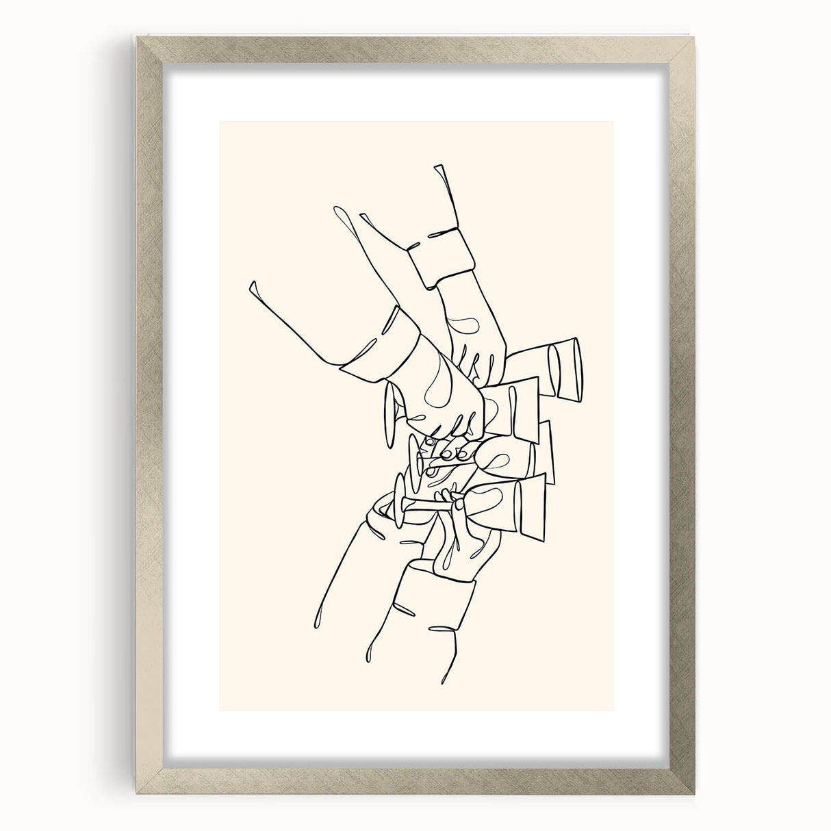 Textured abstract art print in muted earth tones on a framed canvas, suitable for enhancing bedroom ambiance.