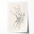 Extra large rolled print featuring a floral design in pastel shades, ideal for dining room wall art.