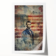 Abraham Lincoln & American Flag - USA Wall Art for Independence Day