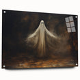 Haunted Ghost Halloween Wall Art - Spooky Gothic Oil Painting