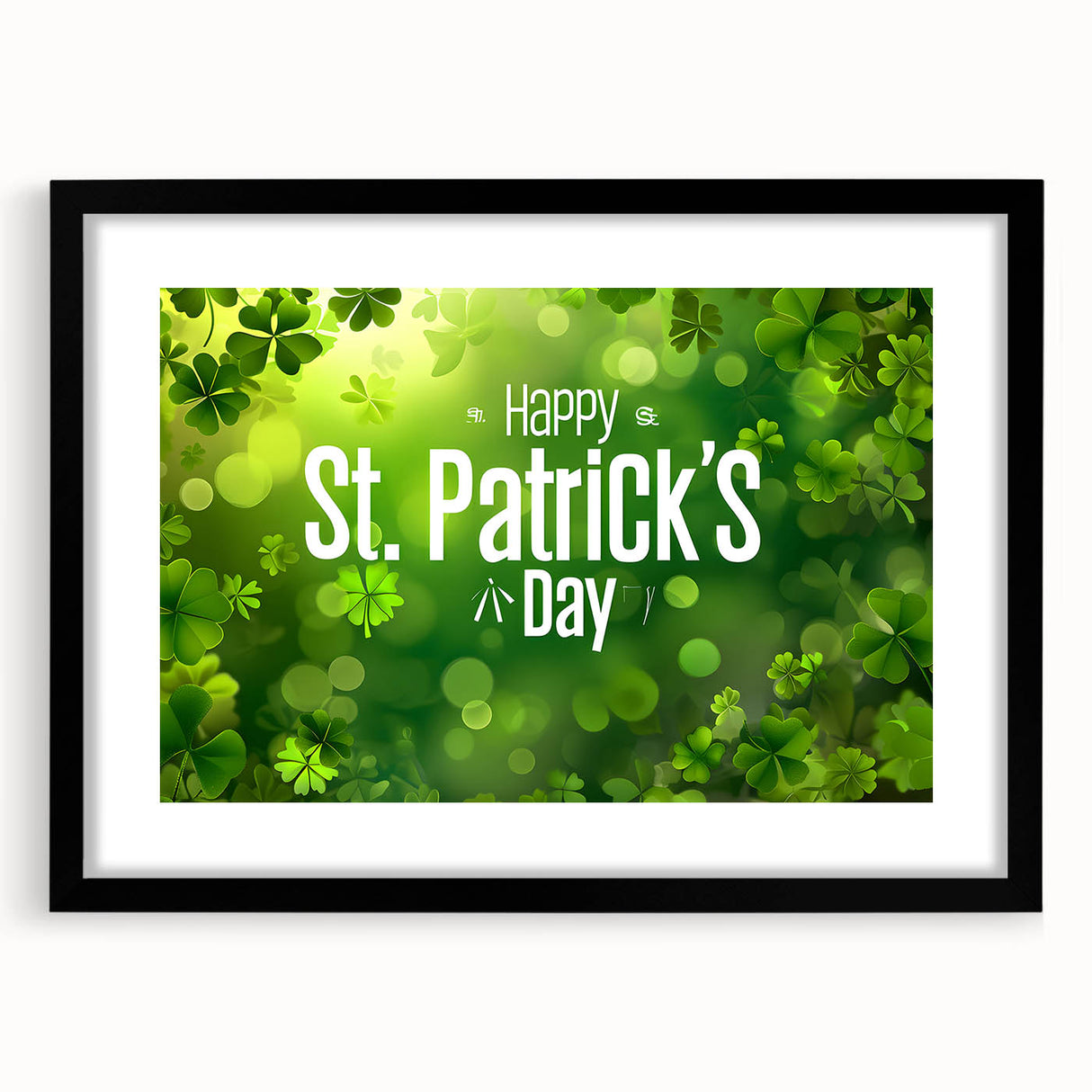 Shamrock Glow - St. Patrick’s Day Celebration Wall Art)