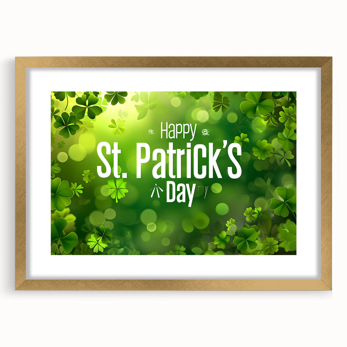 Shamrock Glow - St. Patrick’s Day Celebration Wall Art)