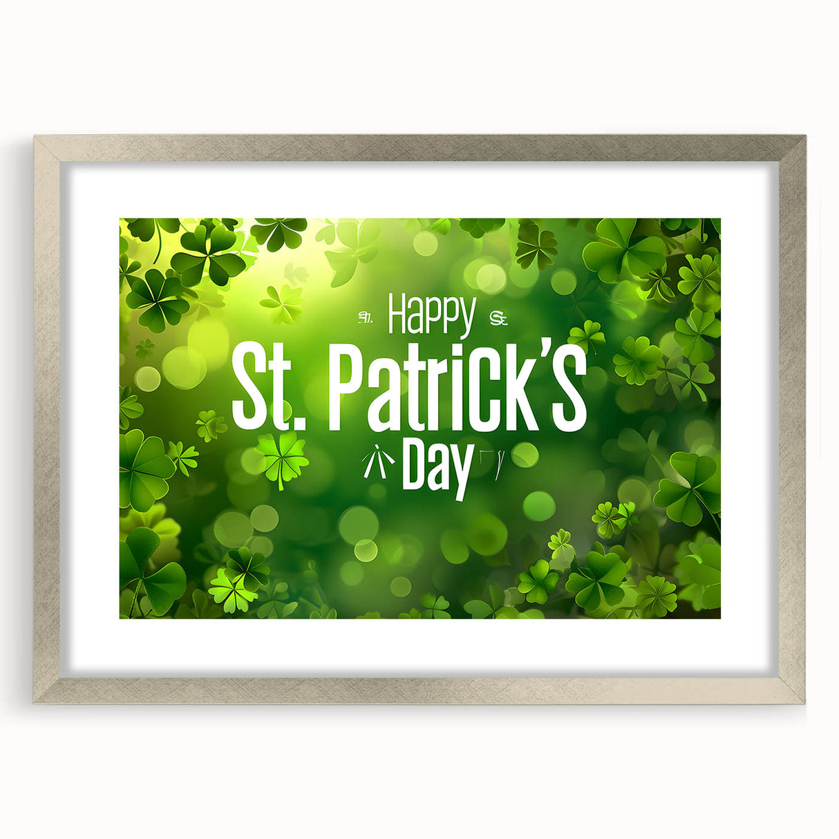 Shamrock Glow - St. Patrick’s Day Celebration Wall Art)