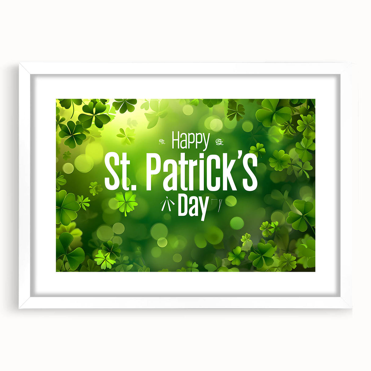 Shamrock Glow - St. Patrick’s Day Celebration Wall Art)