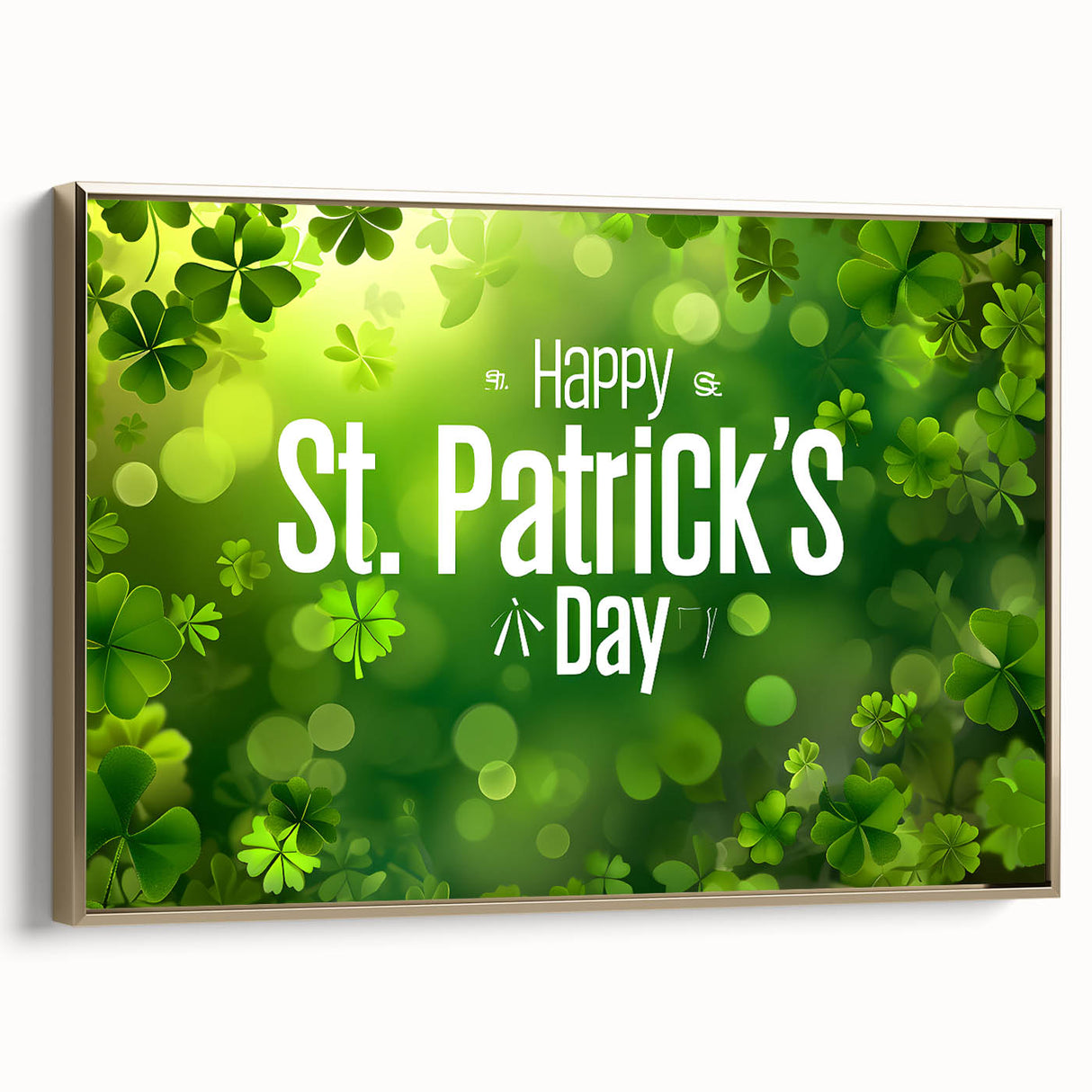 Shamrock Glow - St. Patrick’s Day Celebration Wall Art)