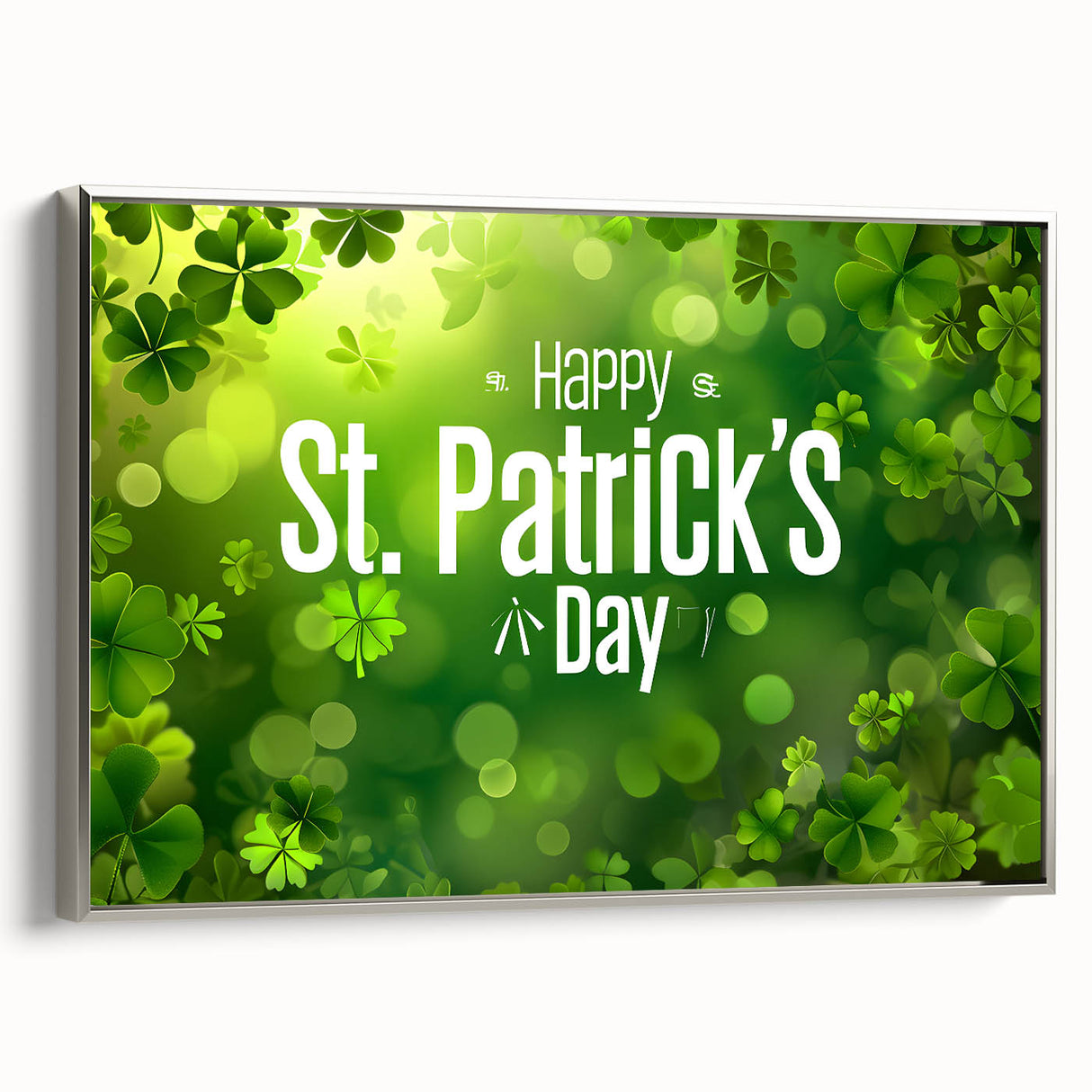 Shamrock Glow - St. Patrick’s Day Celebration Wall Art)