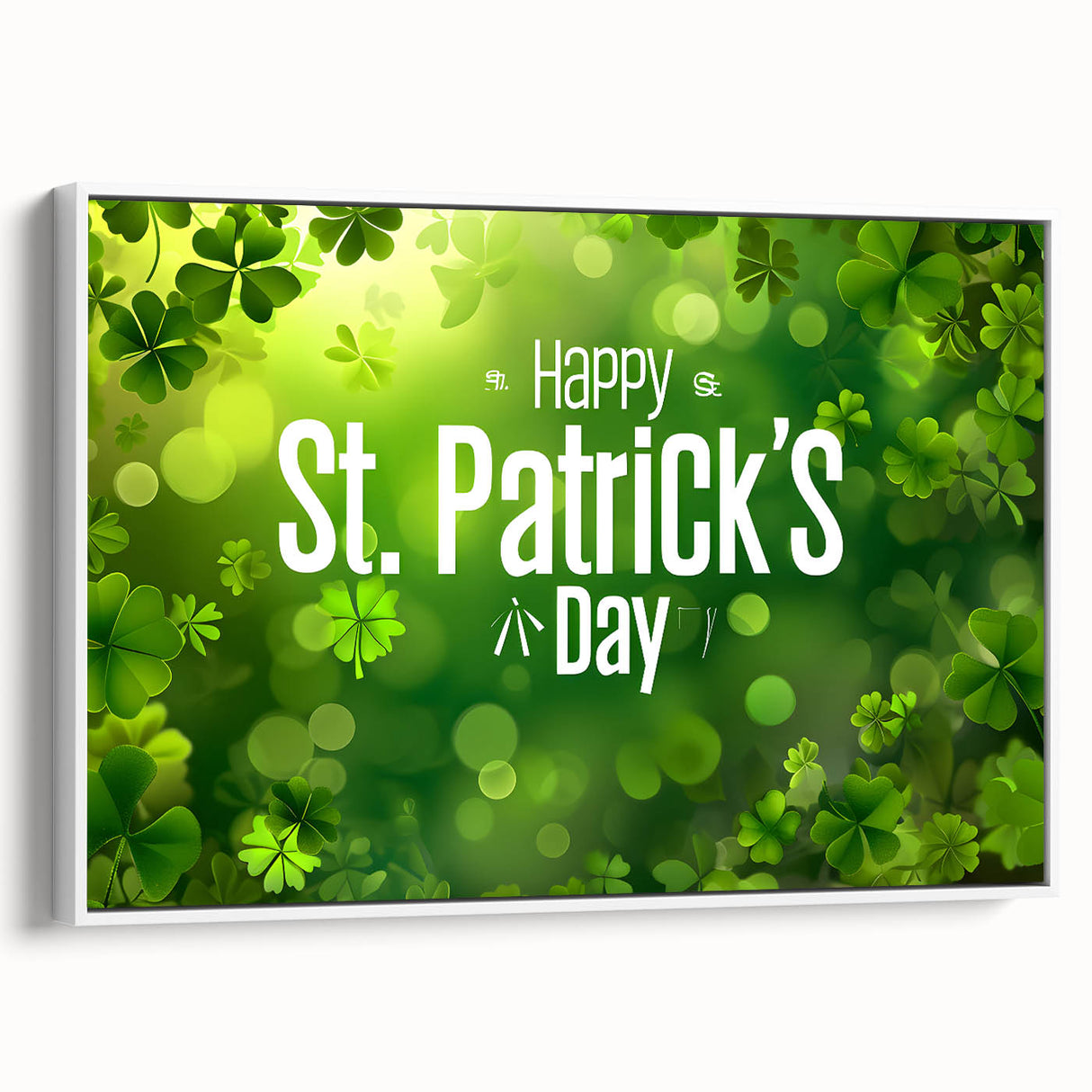 Shamrock Glow - St. Patrick’s Day Celebration Wall Art)