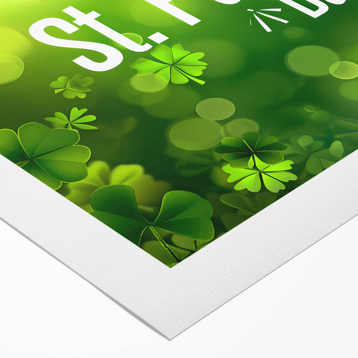 Shamrock Glow - St. Patrick’s Day Celebration Wall Art)