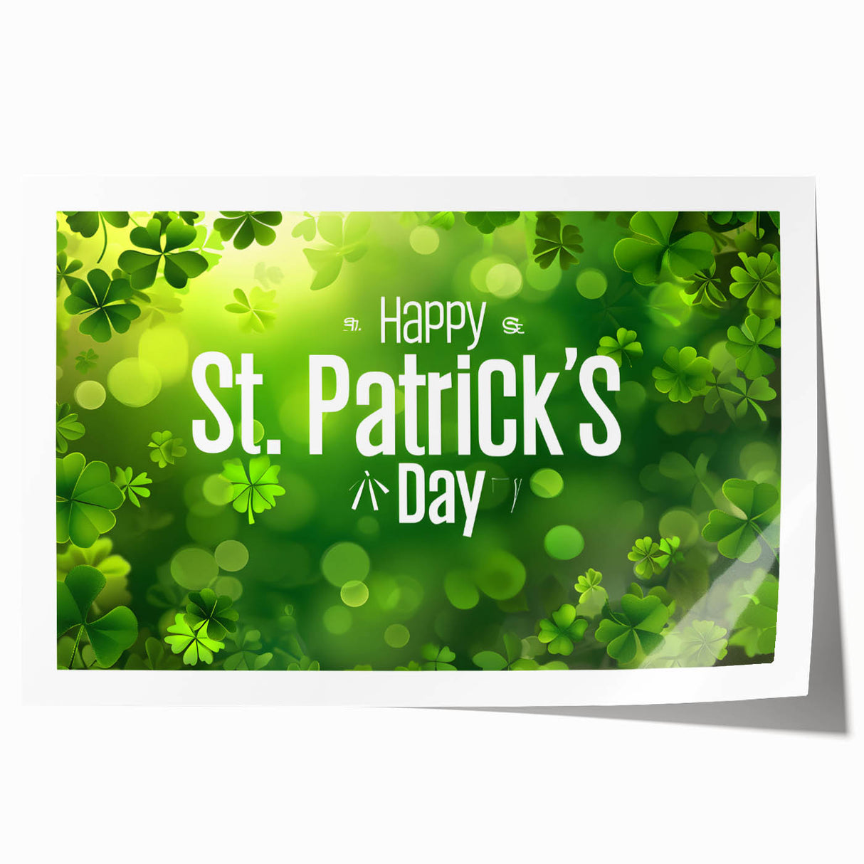 Shamrock Glow - St. Patrick’s Day Celebration Wall Art)