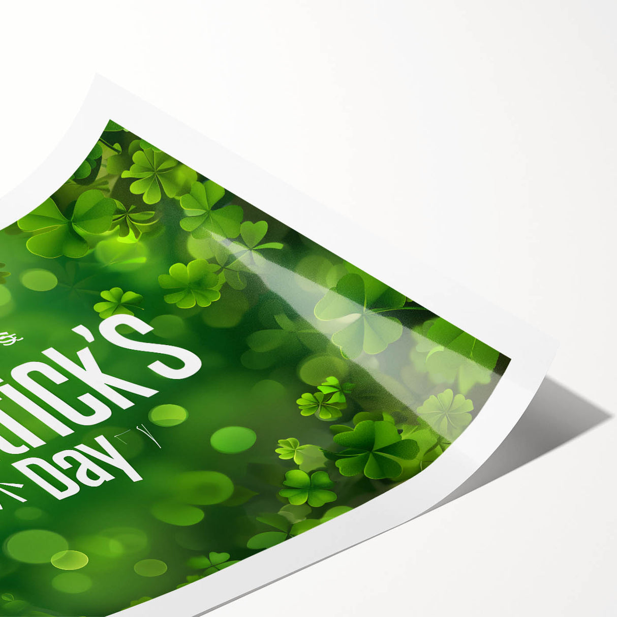 Shamrock Glow - St. Patrick’s Day Celebration Wall Art)