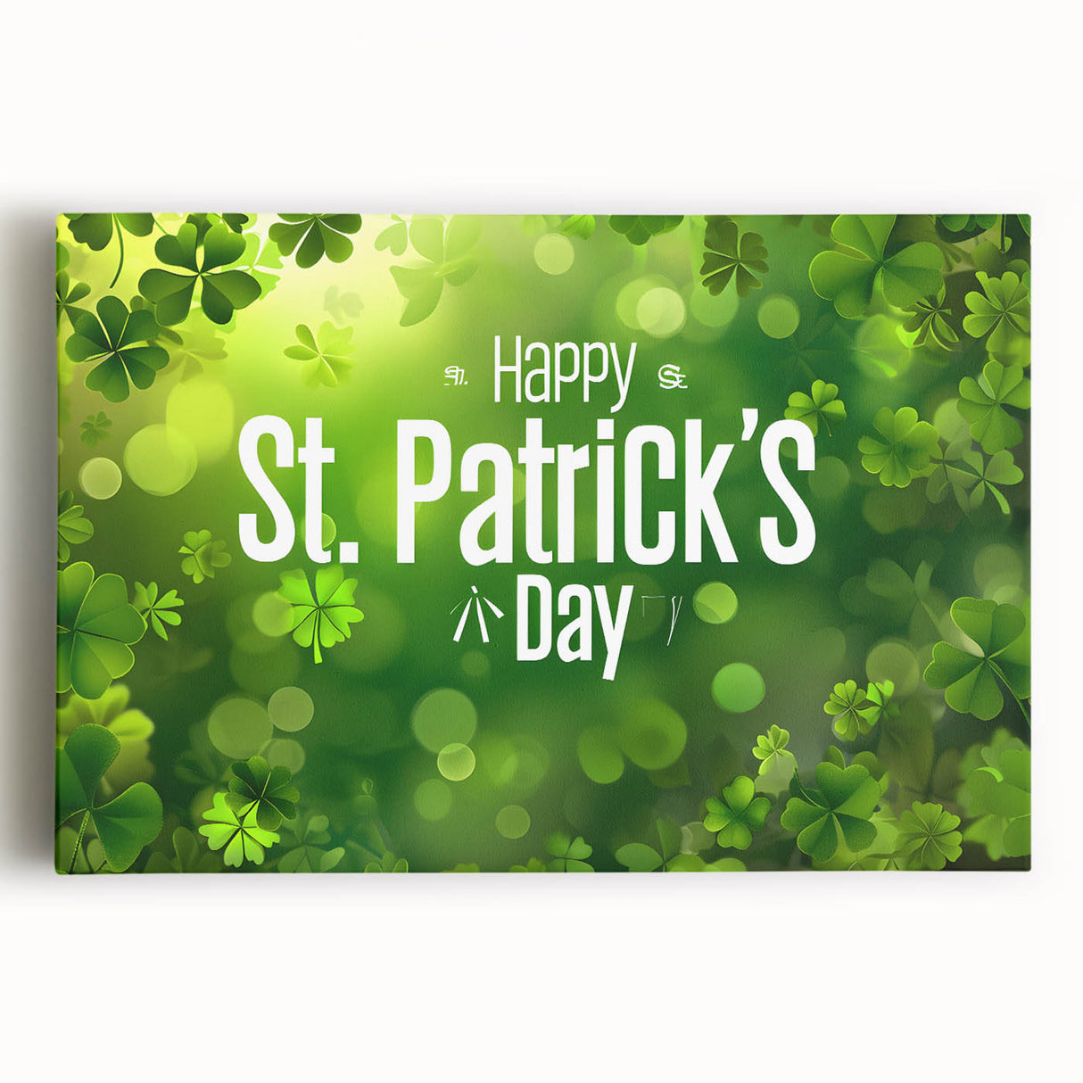 Shamrock Glow - St. Patrick’s Day Celebration Wall Art)