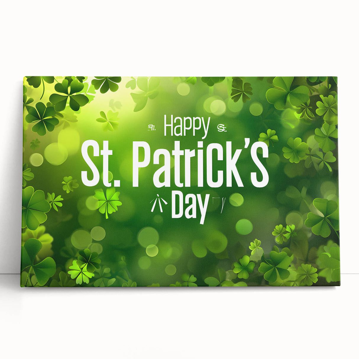 Shamrock Glow - St. Patrick’s Day Celebration Wall Art)