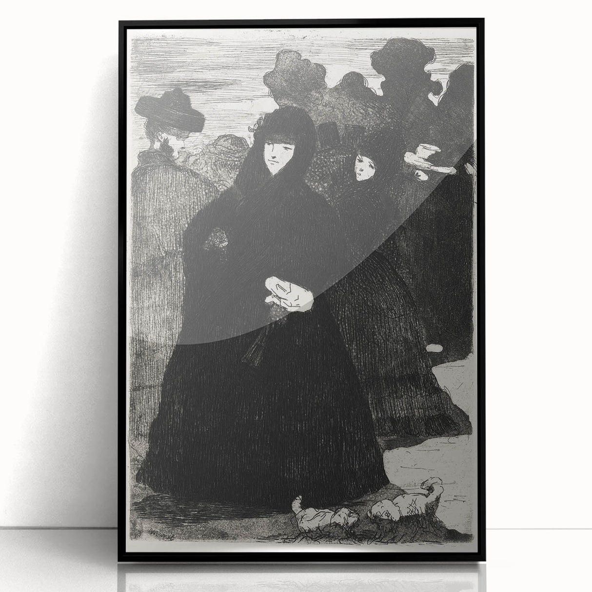 At the Prado II - Elegant Etching by Édouard Manet