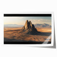 Desert landscape rolled canvas print showcasing vibrant hues of orange and yellow with intricate details, packaged securely in a sturdy tube for shipping. Perfect for home decor enthusiasts seeking a touch of natural beauty.