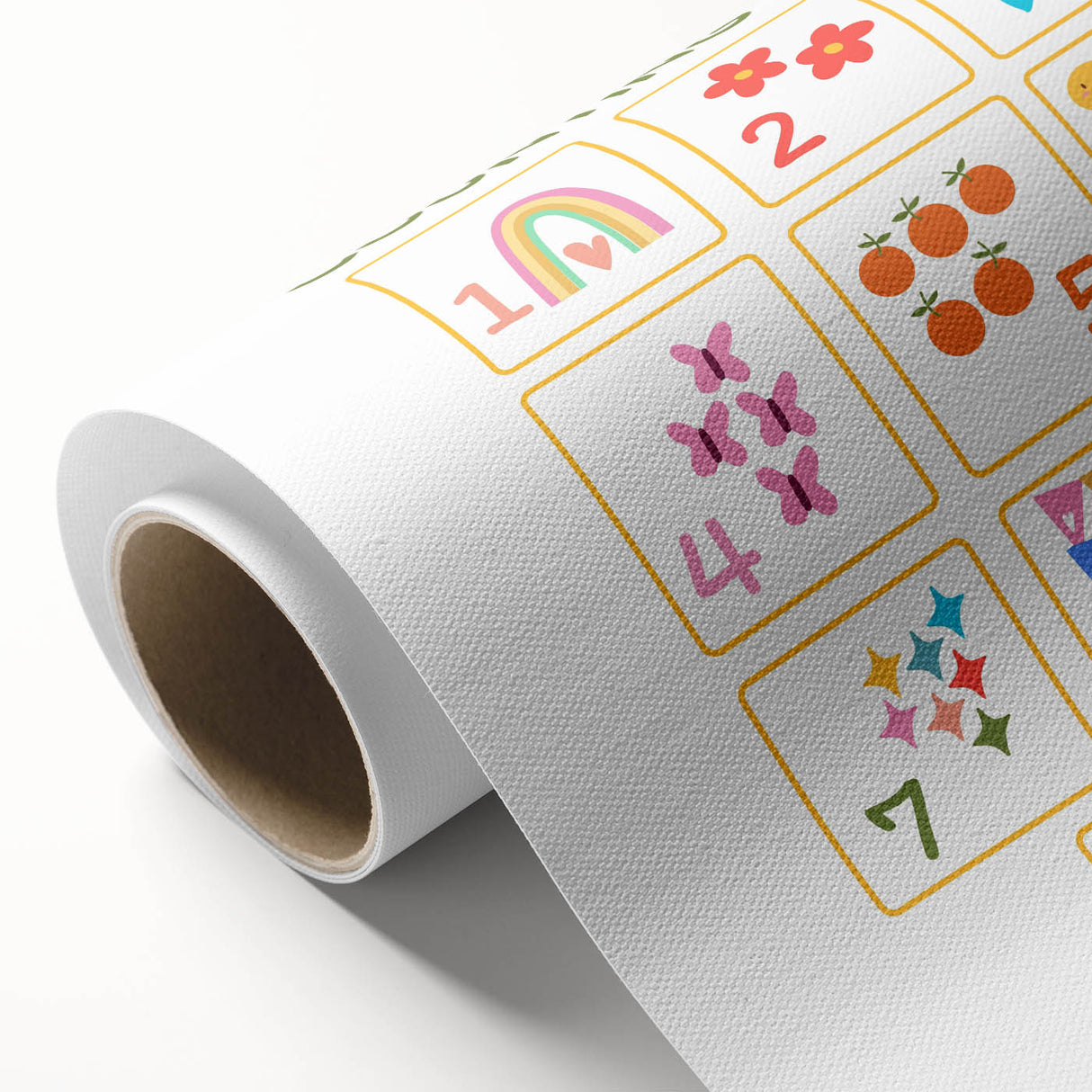 Counting to 10 Learning Wall Art - Kids Educational Number Poster