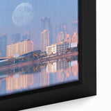 Framed canvas featuring a vintage-style landscape of an Indian scenery in muted earth tones, ideal for bedroom wall art.