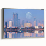 Vintage poster art depicting a colorful Indian scenery on a large framed canvas, ideal for living room decor.