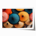 Extra large rolled print of a Laos scenery with vibrant floral elements, ideal for dining room wall art.