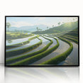 Large abstract wall art depicting a vibrant, colorful Filipino landscape on a framed acrylic.