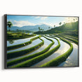 Black and white framed canvas of a vintage Philippine landscape, ideal for bedroom wall art.