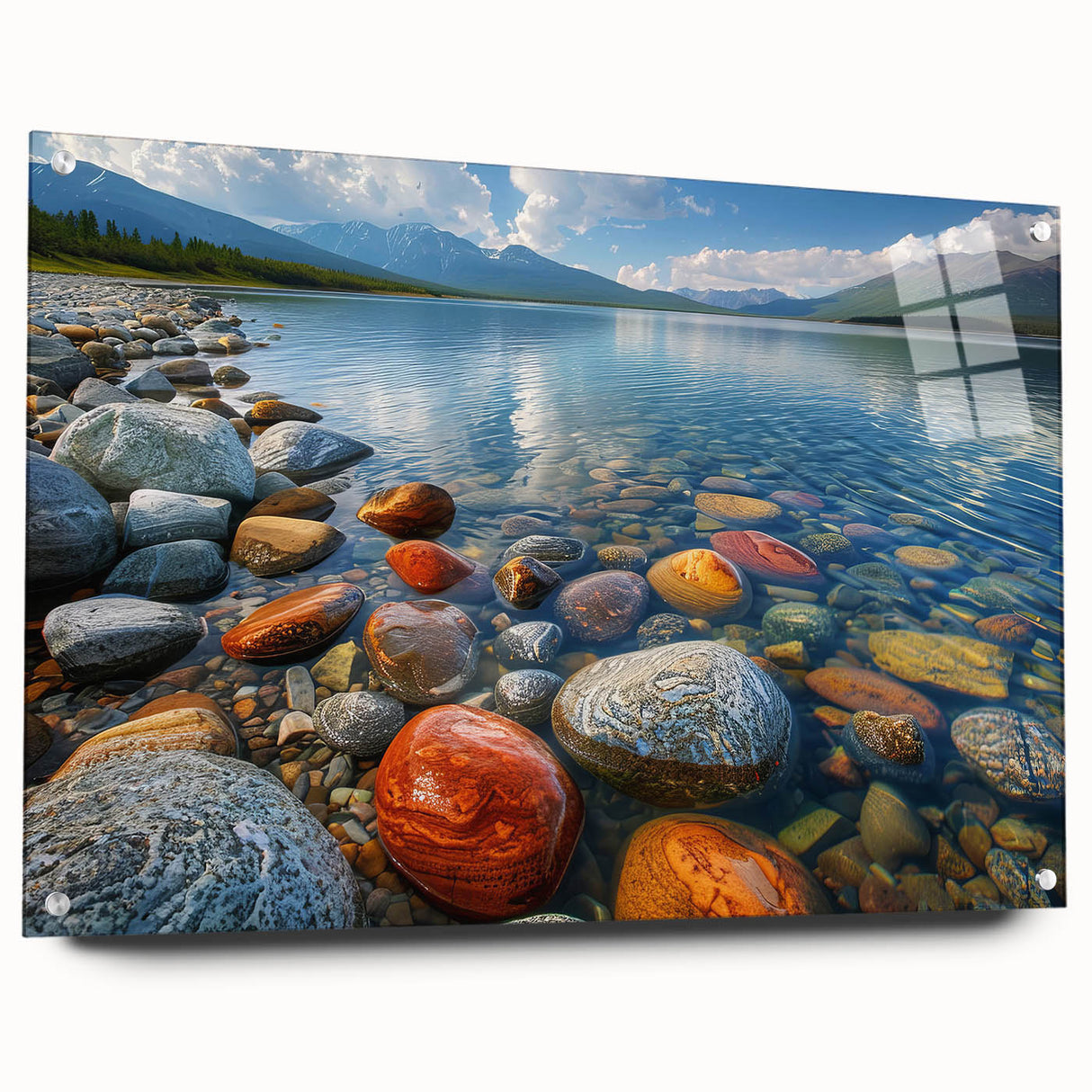 Acrylic print of a Yukon landscape in muted earth tones, ideal for bedroom or dining room decor.
