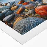 Art deco poster of Yukon scenery in muted earth tones on rolled canvas, suitable for dining room wall art.