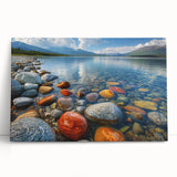 Black and white photograph of a serene Yukon landscape on stretched canvas, ideal for kitchen wall art or bedroom ambiance.