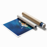 Extra large rolled print of a Croatian landscape with lush greenery and vibrant flowers, ideal for classy bathroom decor.