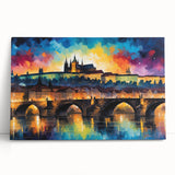 Black and white stretched canvas of Czech Republic scenery, ideal for kitchen wall art.