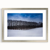Extra large abstract art print of a European scenery in muted earth tones, framed in silver, suitable for living room decor.