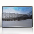 Large abstract wall art featuring a European Estonian landscape in muted earth tones on a framed acrylic panel.