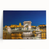 Black and white photograph of a European cityscape on large stretched canvas, ideal for kitchen wall art.