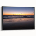 Black and white landscape art painting of Yucatan on framed canvas, suitable for bedroom wall decor.